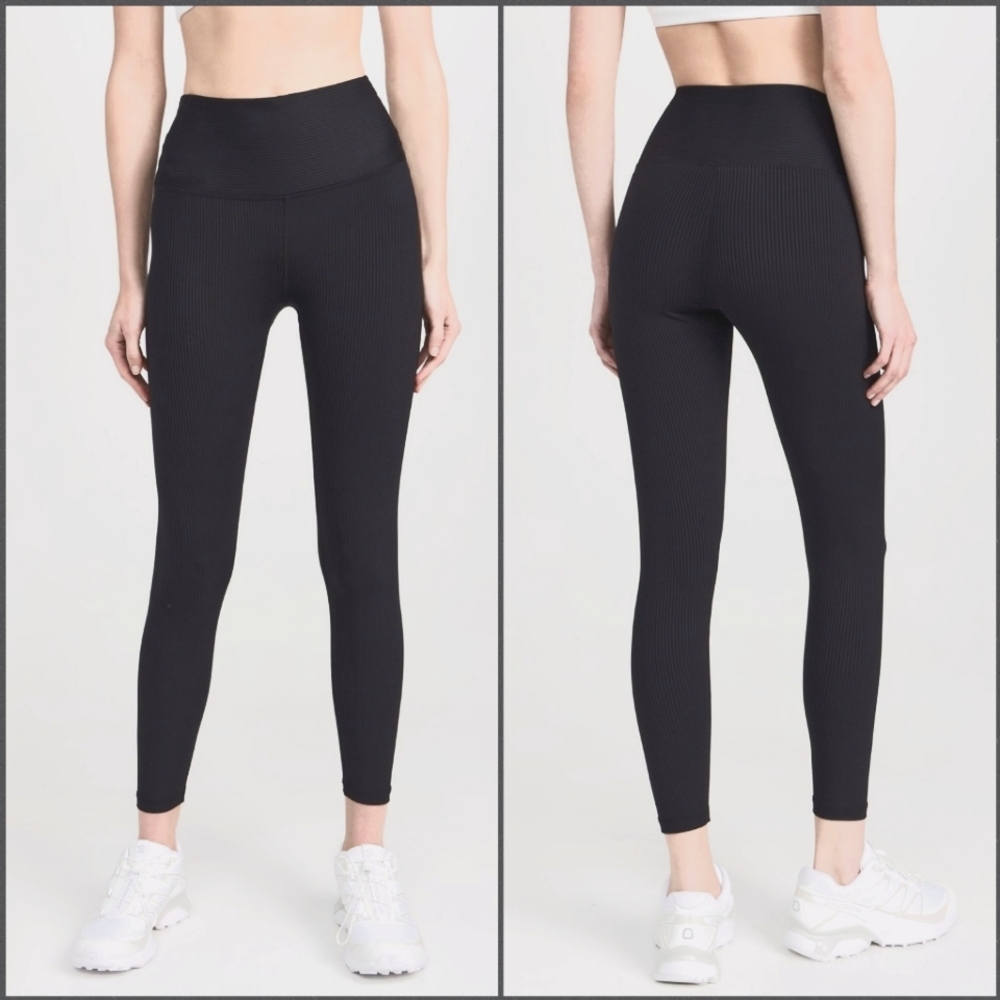 Year of Ours Black Ribbed Leggings